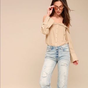 Lulus off the shoulder Elena top